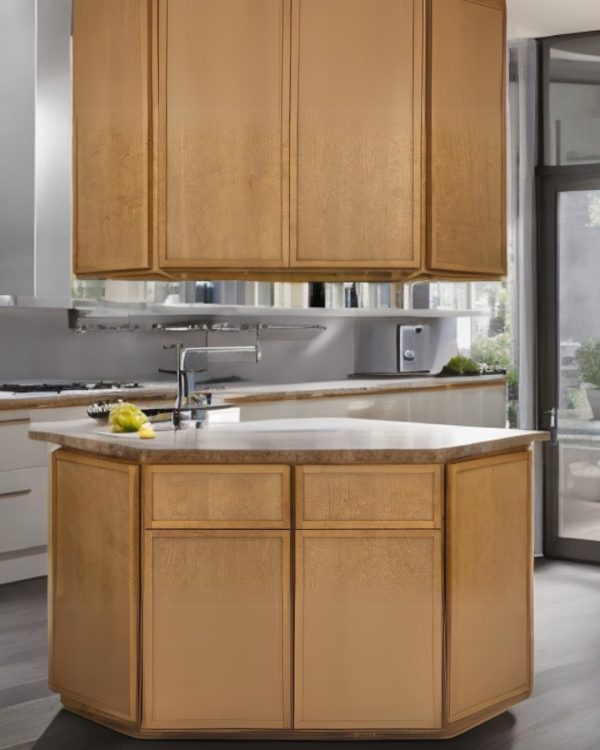 Mini Shaker Cappuccino kitchen cabinets - real kitchen photo (2) - CCC Cabinets wholesale, Des Plaines IL