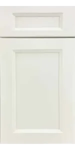 Millennium Off White slab-style kitchen cabinets from CCC Cabinets, wholesale supplier in Chicago
