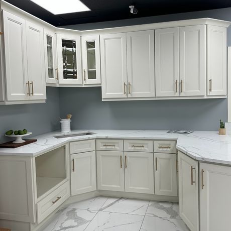 Millennium Off White kitchen cabinets by CCC Cabinets